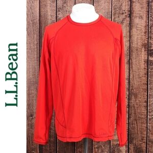 NWOT Mens Midweight Thumb Hole Red Stretch Base Layer